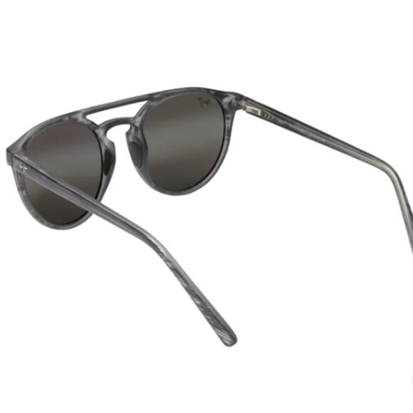MAUI JIM Polarized "ah Dang!" Aviator Sunglasses in Matte Grey/Grey - Picture 2 of 11